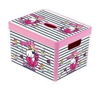 Caja Infantil - Envio 24h - 38x23x28 cm - Cubo con Tapa para niños de Interior o Exterior - Resistente y Ligera - Baúl con Tapa de Almacenaje fabricado en Resina Plástico Duro - Pongotodo Niños (Rosa)