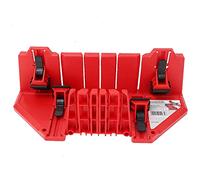 Caja Ingletadora Multiángulo 22.5/45 / 90º en Plástico ABS Rojo - Guía Precisa para Cortes en Madera, Yeso y Azulejos - Fácil Fijación y Uso Profesional