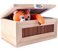 Caja inútil de pulpo, pulpo guardián del tesoro, caja inútil divertida Don't Touch It Leave Me Alone con lindo tigre para regalo de escritorio en el hogar y la oficina