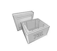 Caja Isotérmica 73L | Nevera Portátil de Temperatura Refrigerada | De Porexpán Reutilizable Profesional | Diversos tamaños | Especial para el Transporte y Conservación de Productos