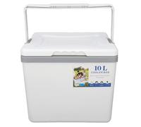 Caja Isotérmica de 10L, Cooler Box de EPS Blanco, Ligera y Portátil para Camping, Picnic y Pesca - Alta Eficiencia Térmica, Gran Almacenaje, Uso Comercial y Exterior (Blanco)