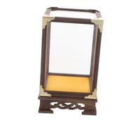 Caja Jaula del Cubierta De Vidrio Titular del Modelo Tapa De Vidrio Vitrina De Protección Cubierta Transparente Vitrina De Muñecas para El Hogar De Madera