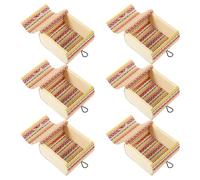 Caja Joyero Mini de Bambú 6 Piezas para Anillos y Pinzas