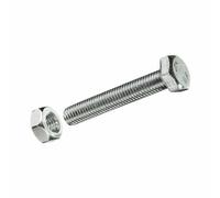 CAJA L 25 uds. TORNILLO METRICA CAB HEX +TUERCA CINC 2M 6x80mm FADIX