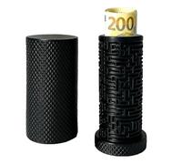 Caja laberinto negra para dinero, cajas de regalo con rompecabezas 3D en forma de laberinto, envoltorio de ingenioso, cumplidor de deseos para regalos en efectivo y vales