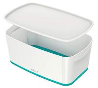 Caja Leitz MyBox WOW pequeña con tapa Leitz, Blanco/Turquesa