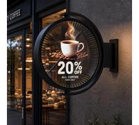 Caja Luz Publicitaria Holográfica 3D,Control Mediante Aplicación Inteligente,Doble Cara, Letrero LED Exterior Impermeable Para Negocios,Ideal Para Letreros Tiendas O Avisos Eventos 50cm/19.6in