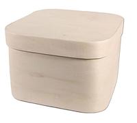 Caja madera de chapa de chopo cuadrada 8x8x4cm.