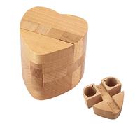 Caja mágica de Madera Cajas de Rompecabezas con Compartimentos Ocultos Rompecabezas Inteligente Anillo Collar Corazón Estuche Sorpresa Regalo Secreto para Novia
