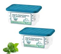 Caja mágica para eliminar el polvo en interiores, caja mágica de aire multifuncional, recolección automática de polvo, fórmula de extracto de planta de 120 g, frescura duradera para áreas de mascotas