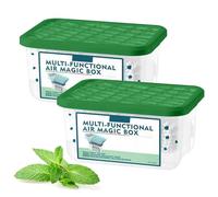 Caja mágica para eliminar el polvo en interiores, caja mágica multifuncional para purificación de aire, recolección automática de polvo y fórmula de extracto de plantas, frescura duradera para el