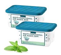 Caja mágica para eliminar el polvo en interiores, caja mágica multifuncional para purificación de aire, recolección automática de polvo y fórmula de extracto de plantas, frescura duradera para el