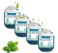 Caja mágica para eliminar el polvo interior, 4 unidades con recolección automática de polvo y fórmula de extracto de plantas para una frescura duradera en zonas de mascotas, hogar y apartamento.