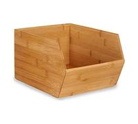 Caja Marrón claro Apilable Bambú (20 x 15 x 25 cm)