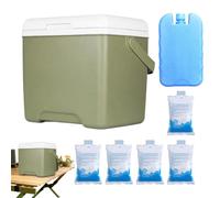 Caja Más Fría - Pack Práctica De Hielo Aislada Caja Fría | Enfriadores Para Acampar Con Gran Capacidad | Chiller De Hielo Aislado Para Preservación Del Calor Y Preservación De Frío Ideal Para La Playa