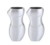 Caja más Ligera Metal 3D Diseño de Cuerpo Humano Aleación de Aluminio Cubierta más Ligera para Elegantes protección y decoración más Ligeras de 7 cm de Longitud 2 pcs (Gris)
