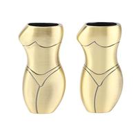 Caja más Ligera Metal 3D Diseño de Cuerpo Humano Aleación de Aluminio Cubierta más Ligera para Elegantes protección y decoración más Ligeras de 7 cm de Longitud 2 pcs (Bronce)