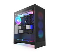 Caja media torre - NZXT - CM-H72FB-R1 - H7 Flow RGB con ventiladores RGB incluidos - Negro