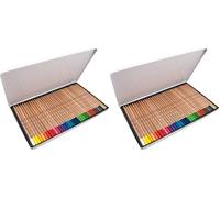 Caja metálica 36 lápices de colores con mina grande Ø3,5 mm 213, multicolor (Paquete de 2)