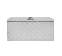 Caja Metálica de herramientas de 102L | 810mm x 370mm x 350mm | 2 llaves | Base de goma antideslizante | Diseño Impermeable | Cofre p/Camionetas, Almacenamiento p/Remolques, Estuche p/Furgonetas