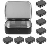 Caja Metalica Pequeña, de Lata con Bisagras de Metal 10 Uds. Rectangulares Vacías Pequeñas Latas Contenedores Caja Portátil Organizador de Almacenamiento para de Velas Cuentas