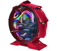 Caja Micro-ATX Circular Premium de Vidrio Templado MCORBR (Roja) - MARS GAMING