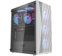 Caja Micro-ATX DB330M + 3 ventiladores ARGB (blanca) - DARKFLASH