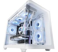 Mars Gaming MC-FUSIONM Caja Gaming Micro-ATX Cristal Templado Continuo Curvo Doble Cámara Blanco