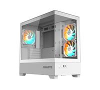 Gigabyte AORUS C201 Panoramic ICE | Caja mATX ARGB Cristal Templado USB 3.0 White RGB Fusion