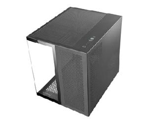 CAJA MICROATX CUBE GAMING MARS GAMING MCNOVAM NEGRA DOBLE PANEL DE CRISTAL TEMPLADO DOBLE CAMARA REJILLA FRONTAL USB-C USB-A 3.0 MCNOVAM