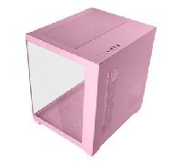 CAJA MICROATX CUBE MARS GAMING MC-VIEW2P ROSA CRISTAL CONTINUO GPU 330mm 1x3.5 3x2.5 MCVIEW2P