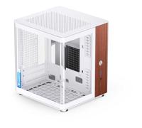 Caja Mini-ITX Jonsbo Tk-0 Blanco con paneles de madera de nogal