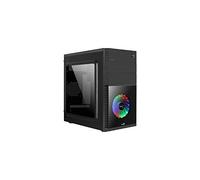 Caja Mini Torre Micro ATX Cosmo-C RGB con Panel acristalado, Negro