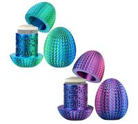 Caja Misteriosa de Enigma y Laberinto Ovalado para Dinero, Impresa en 3D Azul-Verde, con Compartimento Secreto y Cilindro de Código, Entrenamiento de Concentración