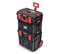 Caja de herramientas 3 en 1, con ruedas, resistente al agua y al polvo, de plástico, 546 x 380 x 970 mm