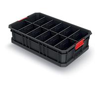 Caja modular de transporte con separadores, plástico, 520 x 327 x 125 mm