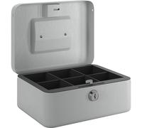 Caja monedero eurokraft basic, inserto de plástico con seis compartimentos para monedas