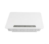 Caja multimedia empotrada de 9 pulgadas con toma de corriente y caja de red, kit de gestión de cables en la pared para TV de pantalla plana, configuración de entretenimiento en el hogar entre