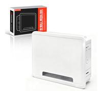 Caja multimedia empotrada, kit de gestión de cables de TV, caja multimedia de pared para Roku, Apple TV, Samsung One Connect Mini, compatible con WiFi, doble purpos, blanco-9