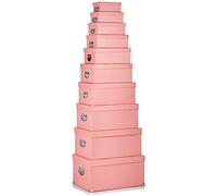 Caja Multiusos Cartón Metal (33 X 23 X 47 Cm) (10 Piezas), Color Rosa