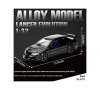 (Caja negra) JDM 1:32 Mitsubishi Lancer Evolution Timón derecho Serie Super Racing Aleación de metal