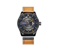 (Caja negra naranja) CURREN M8301 Reloj deportivo militar de cuarzo para hombre, reloj de pulsera de