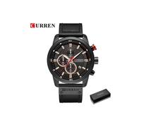 (Caja negra) Relojes deportivos militares de lujo Curren para hombre, reloj de cuarzo para hombre, correa