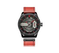 (Caja negra roja) CURREN M8301 Reloj deportivo militar para hombre, reloj de cuarzo con fecha, reloj