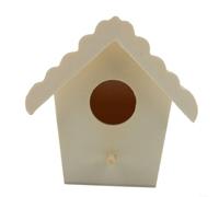 Caja nido de madera para pájaros silvestres, kit de casa de pájaros de jardín, diseño de una o doble capa para hábitat de vida silvestre al aire libre (D)