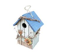 Caja nido de madera protectora para pájaros, casa de cría de madera hecha a mano para colibríes, gorrión, resistente a la intemperie