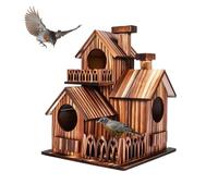 Caja nido para exteriores | Casa para pájaros de madera para jardín | casa de golondrina - para herrerillos y para anidar y criar en el jardín en la terraza y para observadores de aves