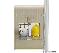 Caja nido para periquitos, refugio para pájaros cacatúas, pajarera espaciosa de 12 pulgadas con escalera integrada, carcasa de madera duradera, accesorio para pájaros con diseño natural, para