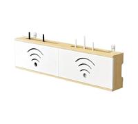 Caja Oculta de Enrutador WiFi de Madera, Organizador Regleta Y Sistema Gestión Cables, Ideal for Salas Estar, Dormitorios Y Dormitorios(White,L60cm/23.6in)