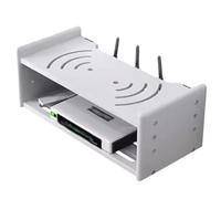 Caja oculta para enrutador Enrutador de madera maciza Estante WiFi Altura de piso ajustable Soporte para caja de televisor Diseño hueco Cubierta para enrutador de cables Estante organizado para almac